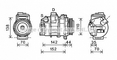 AVA QUALITY COOLING bwk424 -  Компрессор, кондиционер